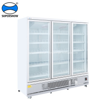 refrigerador de tela com duas portas de vidro